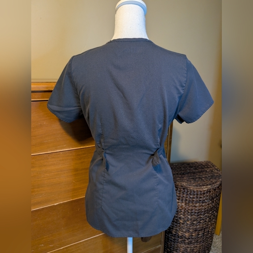 GREYS ANATOMY by Barco Blue Fitted Scrub Top Small - Picture 8 of 11